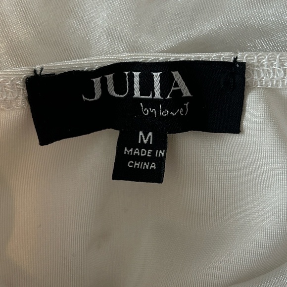 White Strapless Ruffled Top - Picture 4 of 5